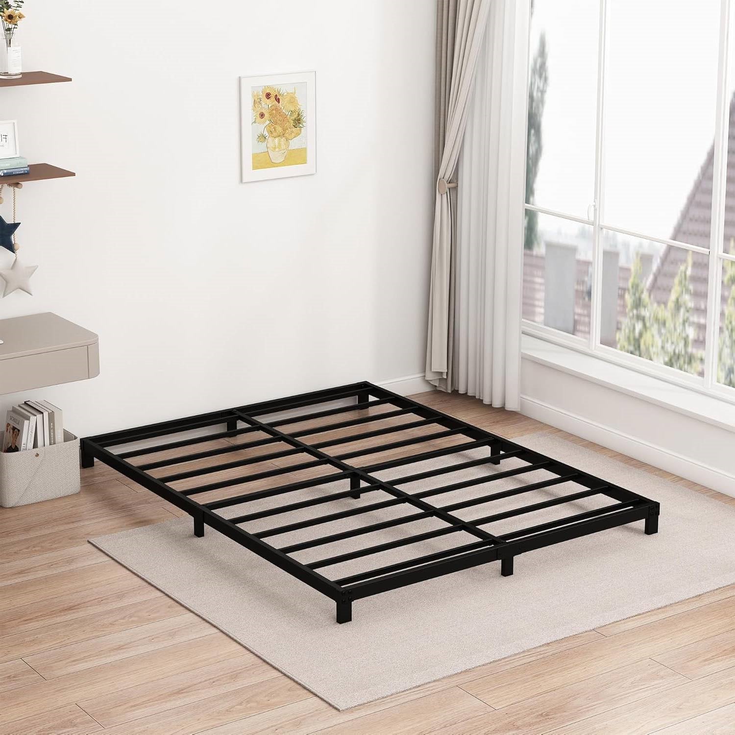 Full size 5-inch Heavy Duty Metal Bed Frame with 3,000 lb. Weight Capacity-1