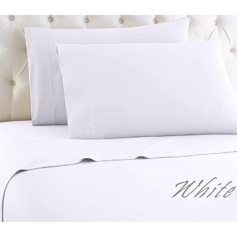 Full 4-Piece Egyptian 100-Percent Cotton 1000 Thread Count Sheet Set - White - PRHOMZ