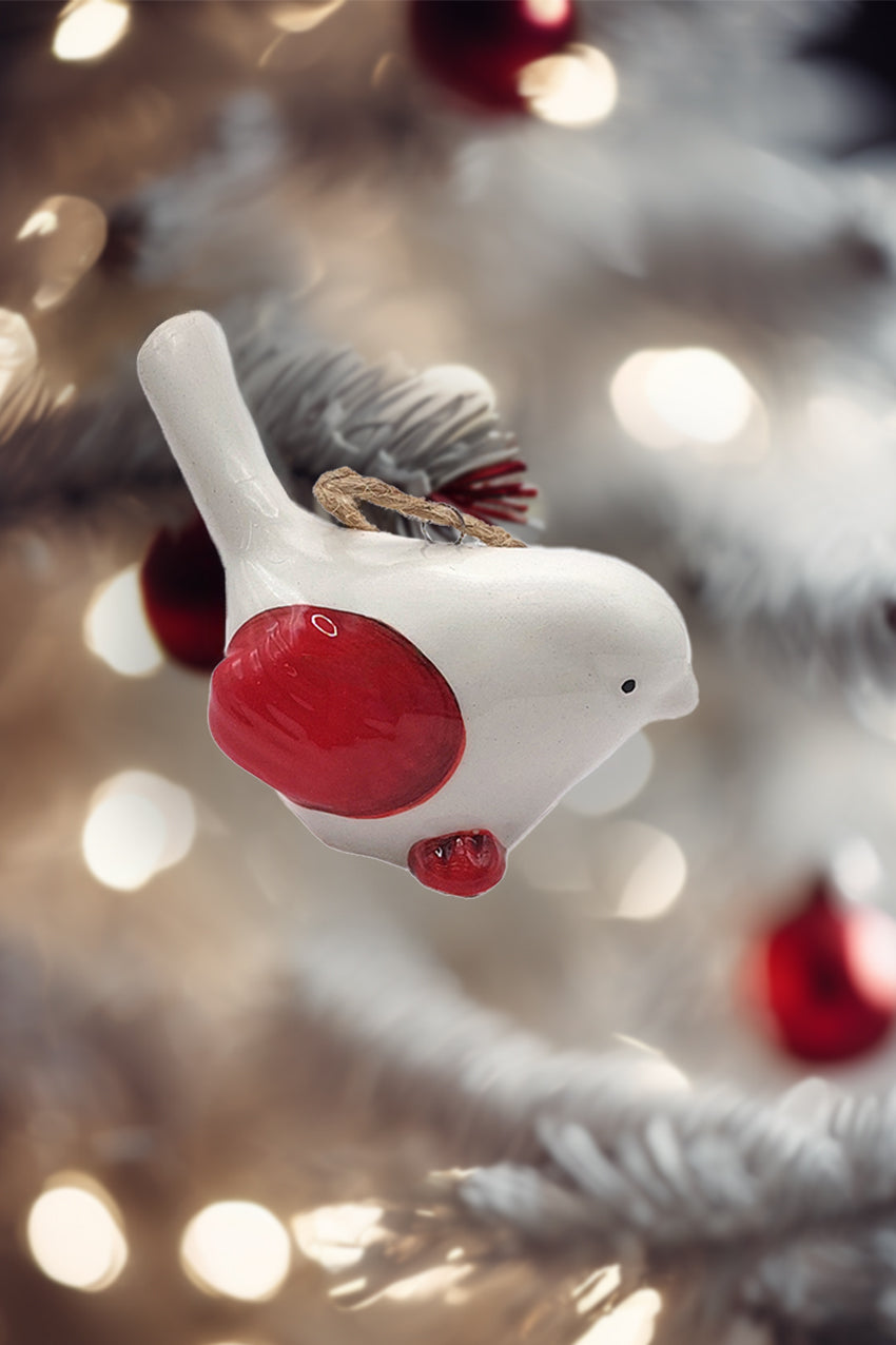 Christmas Ceramic Ornament - Bird by Wizardi F07N7-24-0