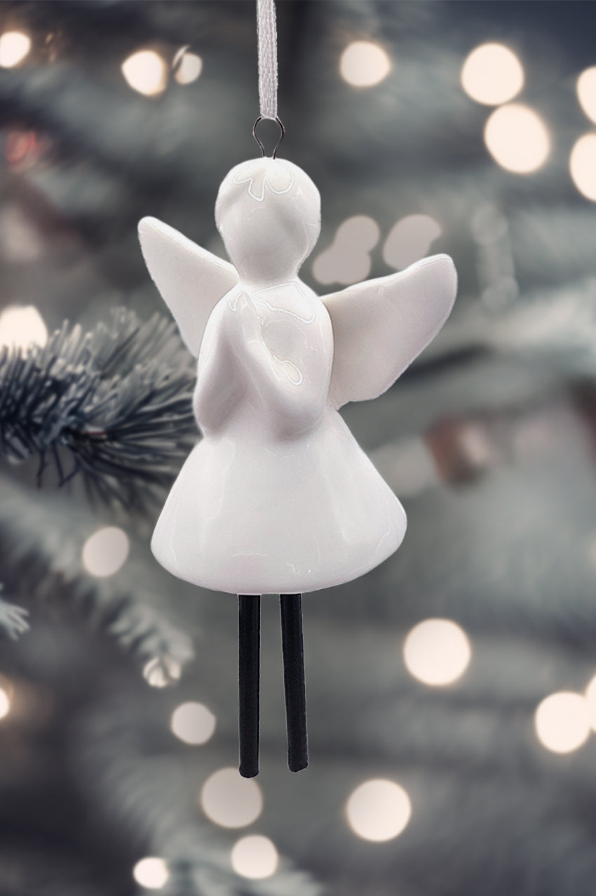 Christmas Ceramic Bell Ornament - Angel by Wizardi F07N7-27-0
