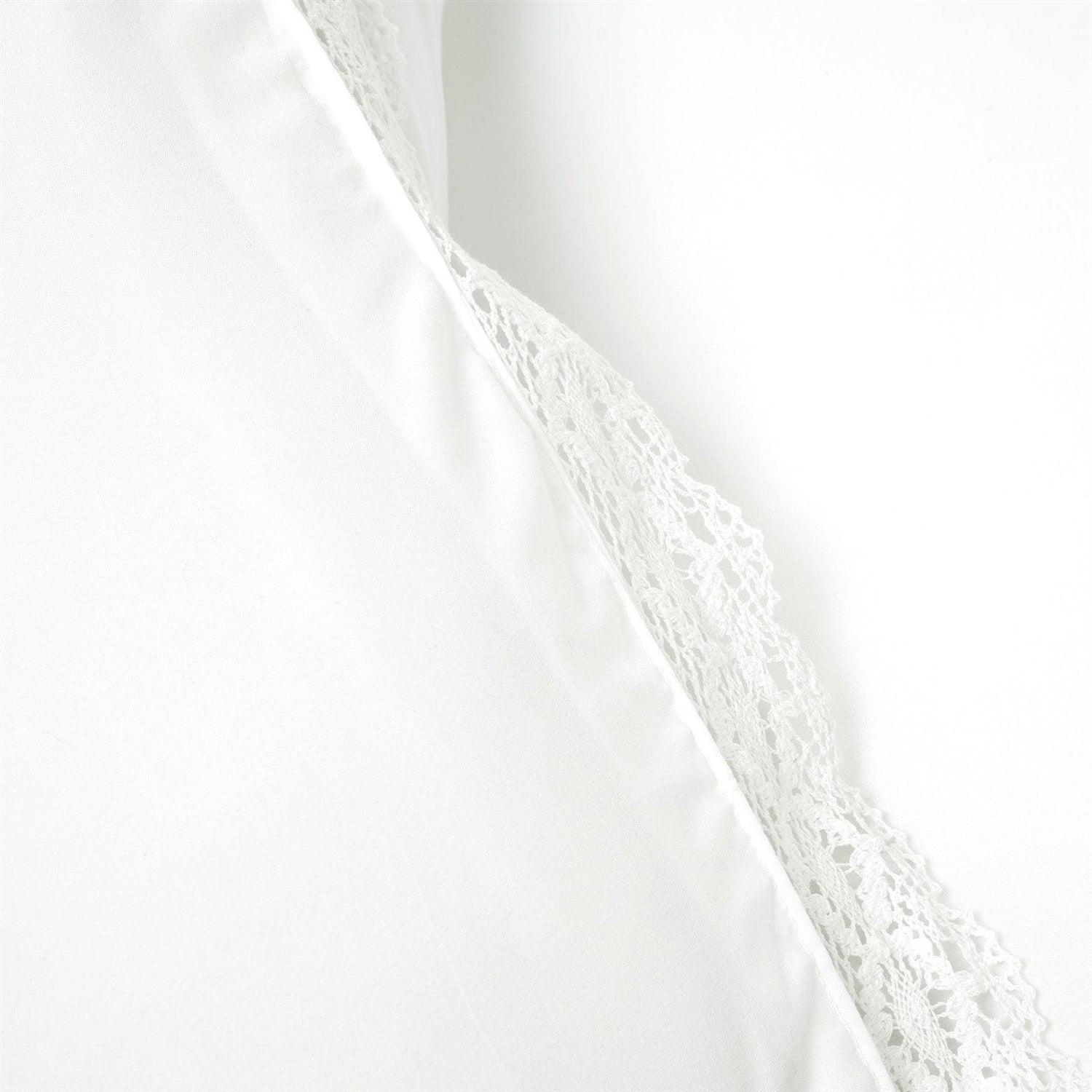 Full/Queen size White 5-Piece Lightweight Comforter Set with Lace Trim - PRHOMZ