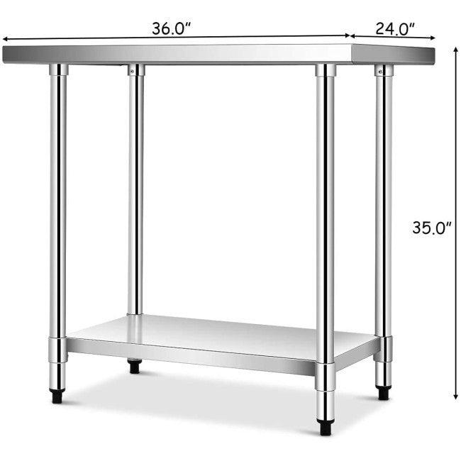Commercial Kitchen Stainless Steel Work Table - PRHOMZ