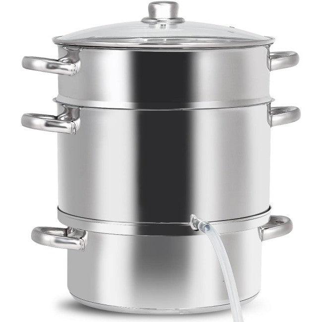 11 Quart Stainless Steel Steamer / Fruit Vegetable Juicer - PRHOMZ