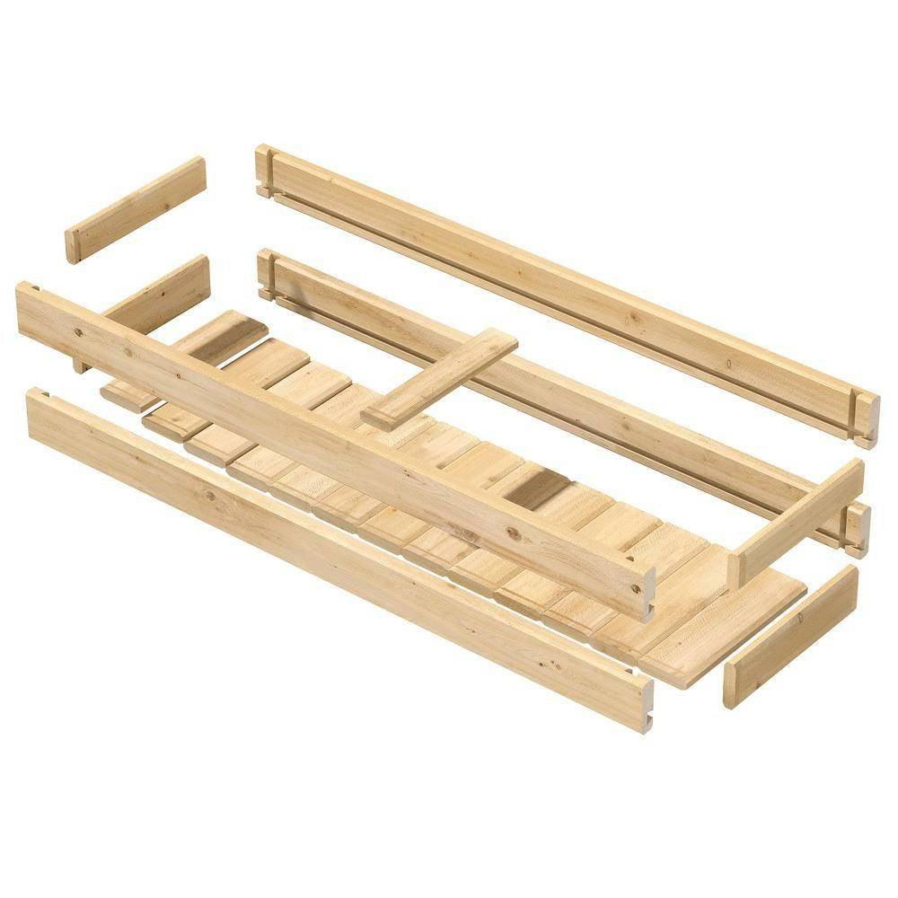 Unfinished Cedar Wood Garden Planter Box 46-inch x 11-inch - Made in USA - PRHOMZ