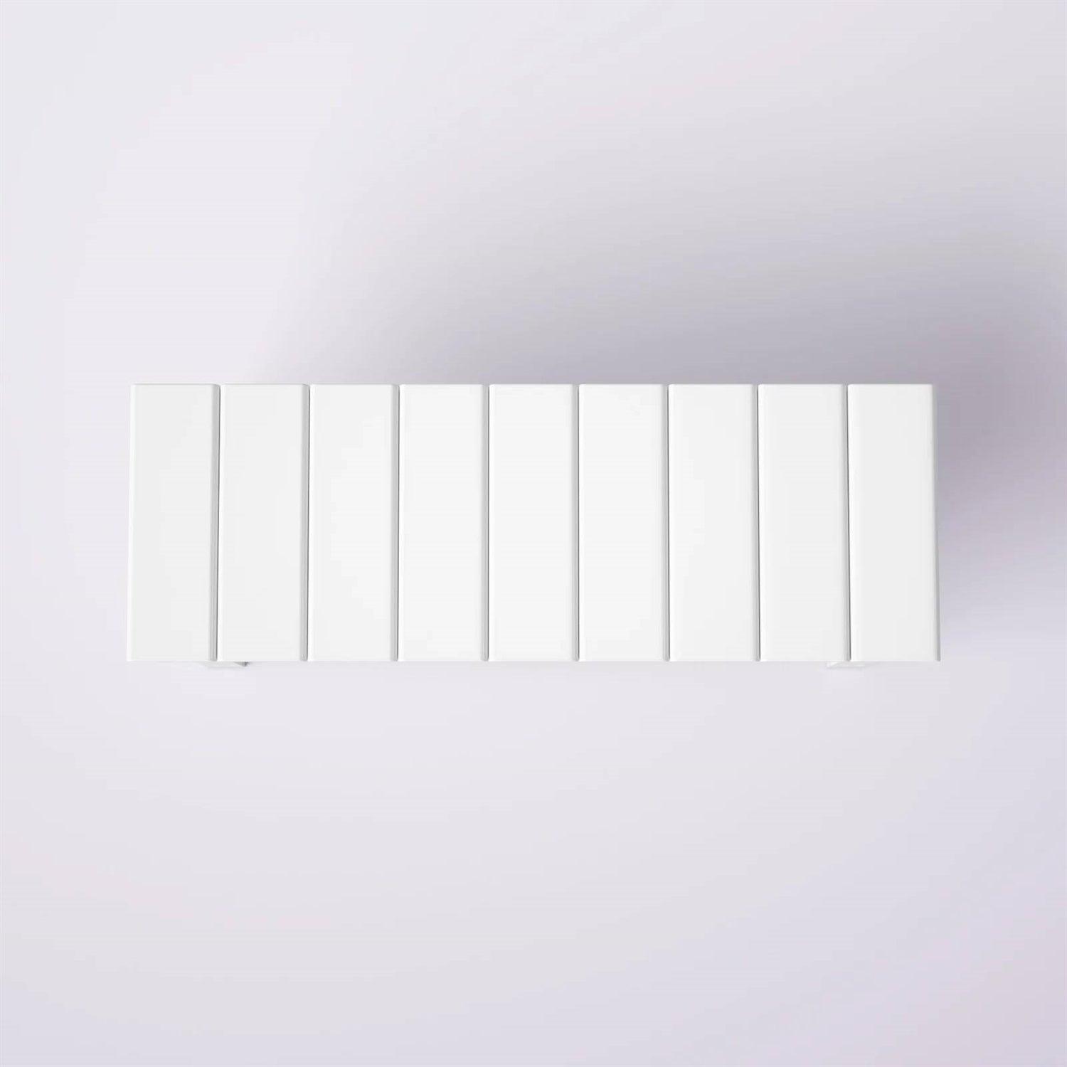 White Slatted Wood 2-Shelf Shoe Rack Storage Bench For Entryway or Closet - PRHOMZ