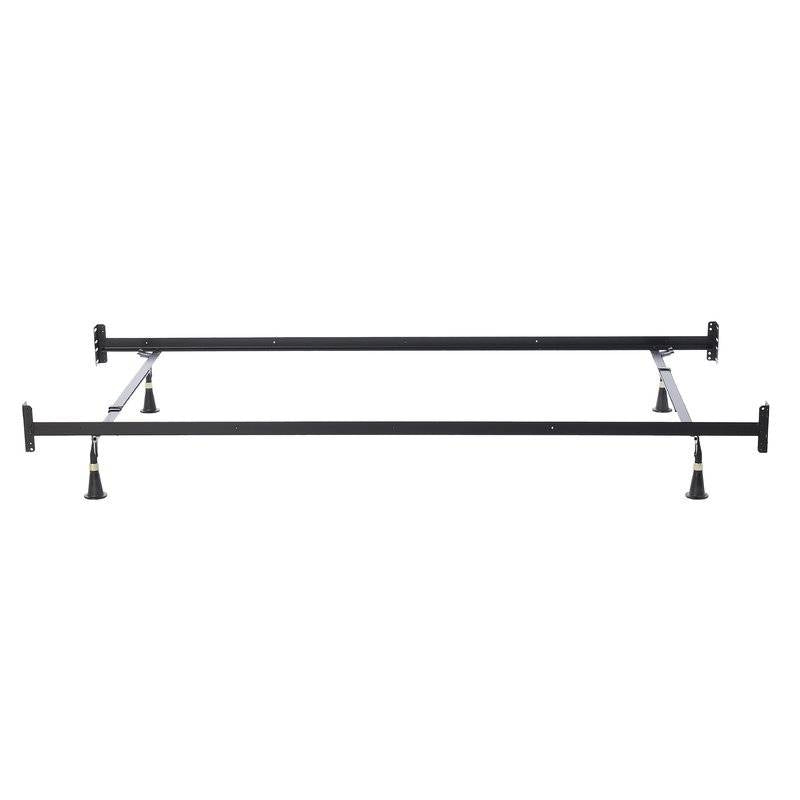 Twin/Full Adjustable Metal Bed Frame with Headboard Footboard Brackets-3
