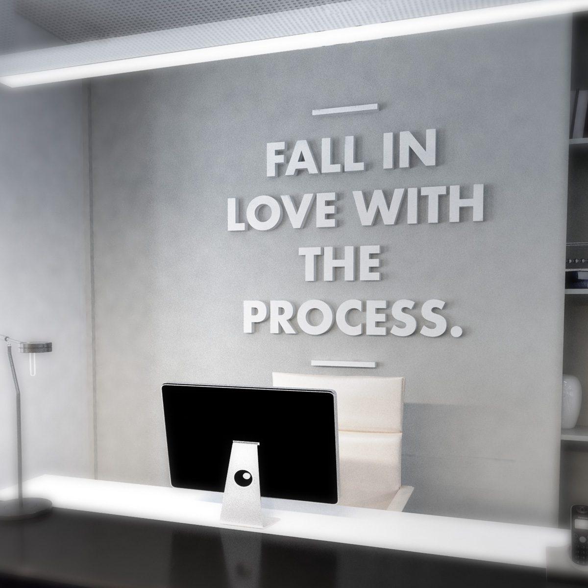 Love the Process 3D Office Wall Decoration - PRHOMZ