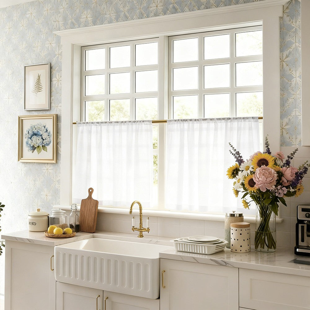Fancy Light Sheer Cafe Curtains