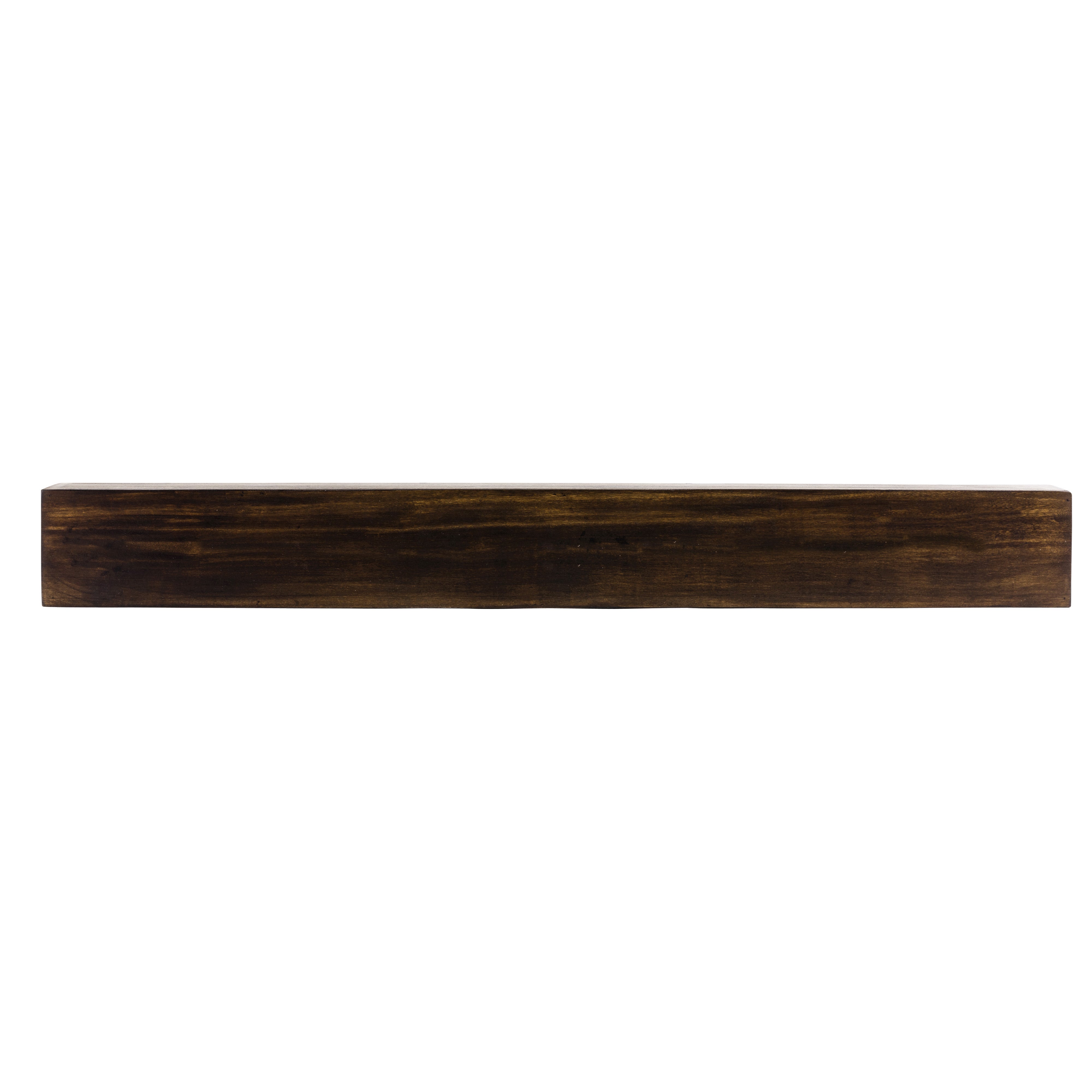 Farmhouse Poplar Wood Floating Fireplace Mantel