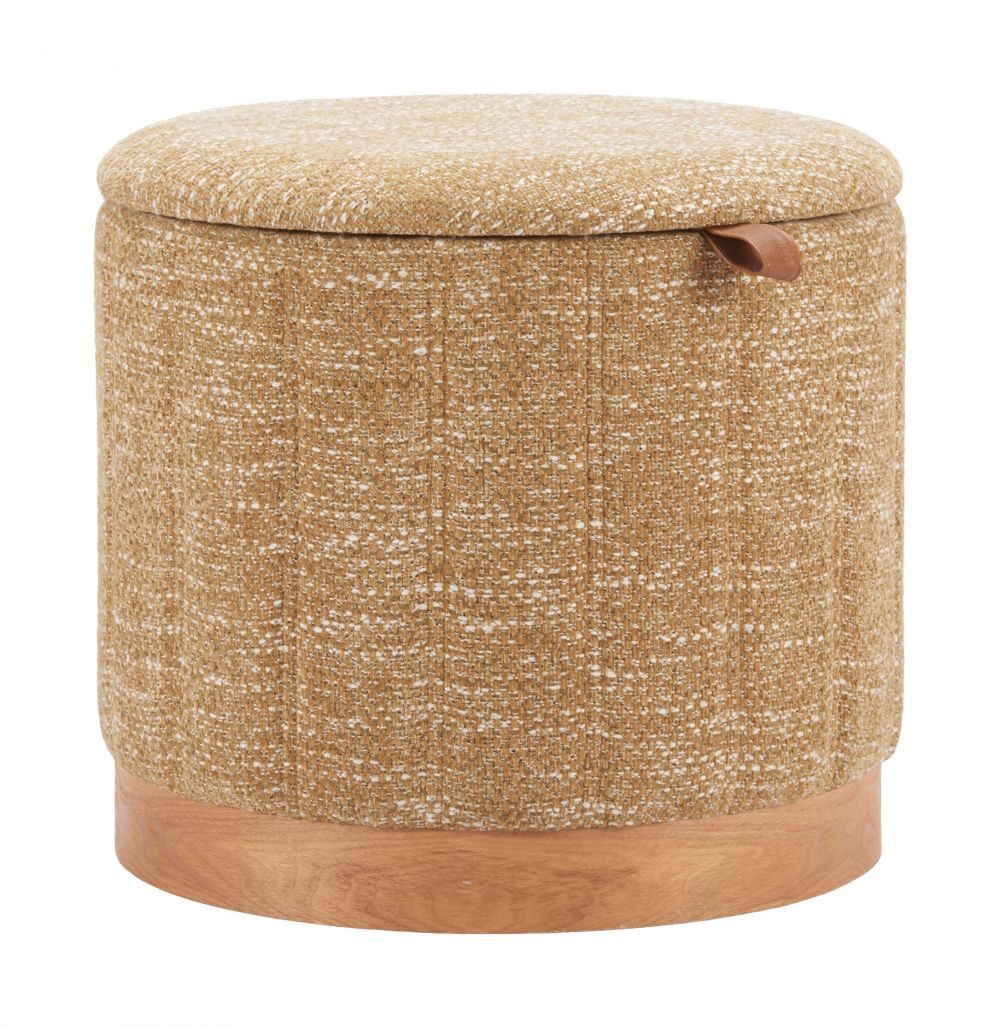 Fije Textured Fabric Storage Ottoman