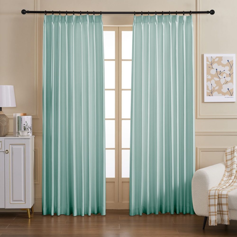 Finley Faux Satin Polyester Curtains