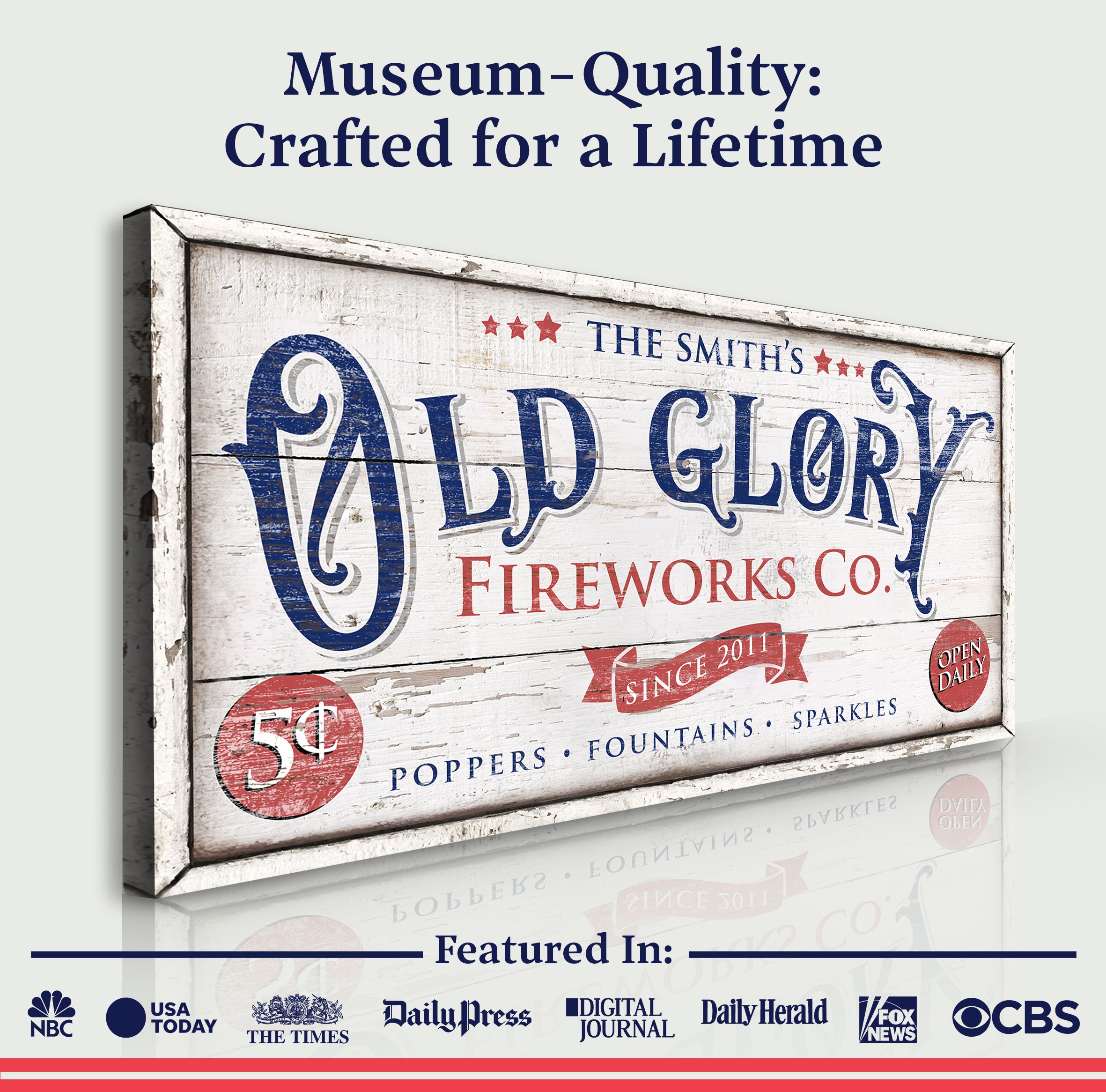 Personalized Old Glory Firework Co Sign