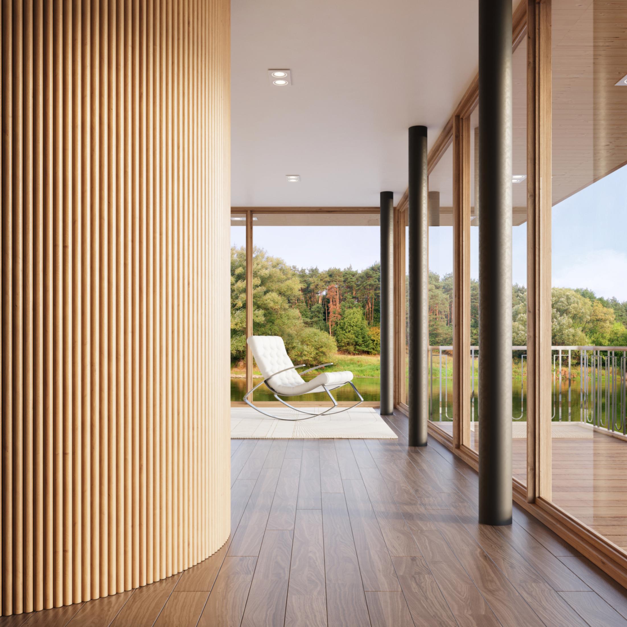 2-Pack Flexible Fluted Wall Panels – Natural