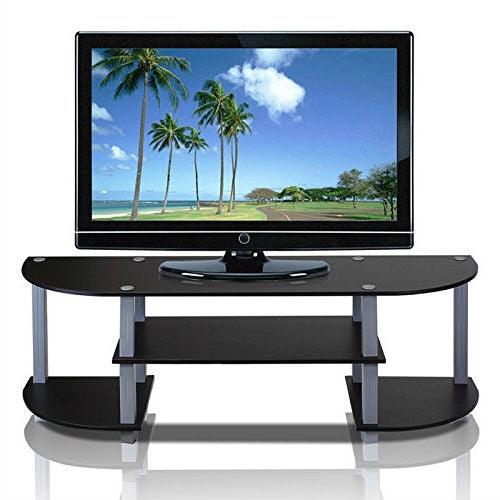 Contemporary Grey and Black TV Stand - Fits up to 42-inch TV - PRHOMZ