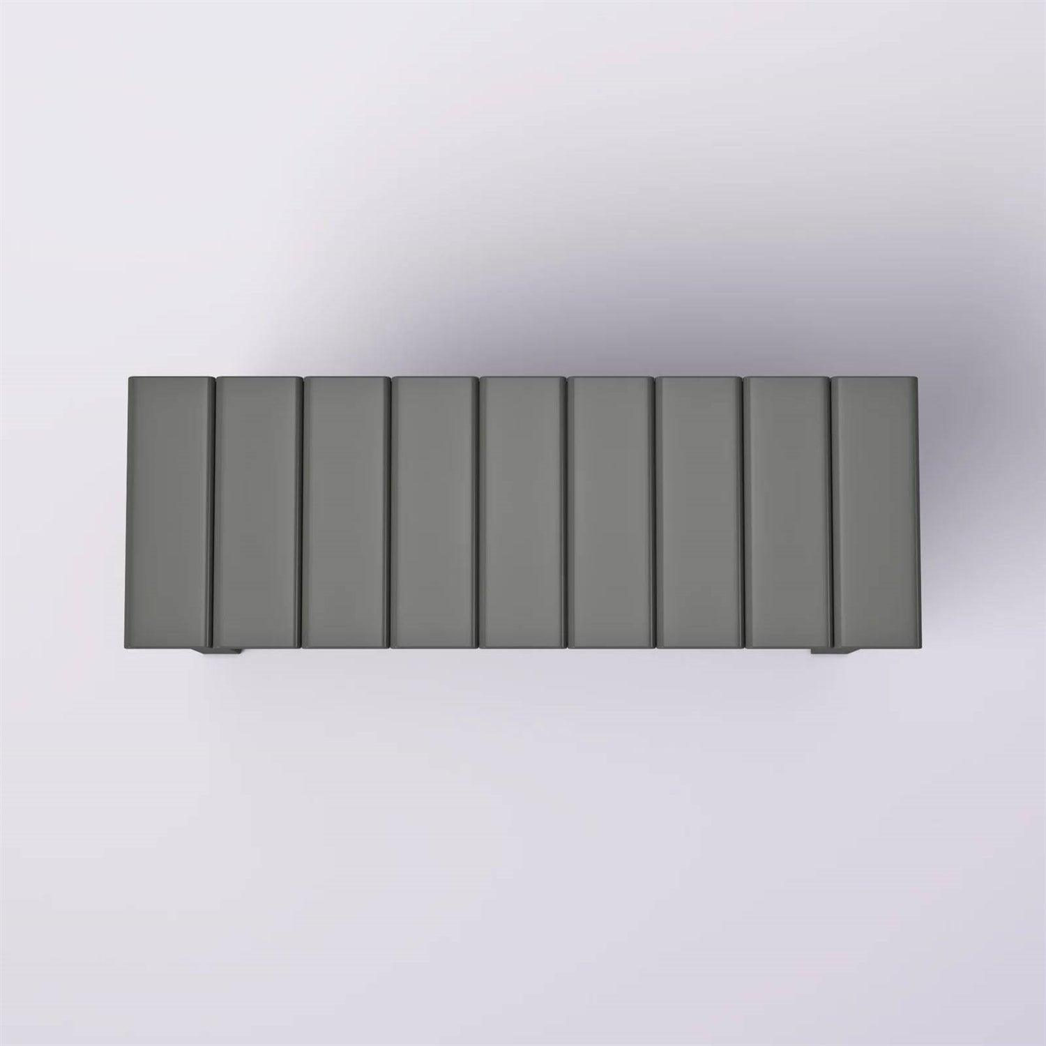 Grey Wood 2-Shelf Shoe Rack Storage Bench For Entryway or Closet - PRHOMZ