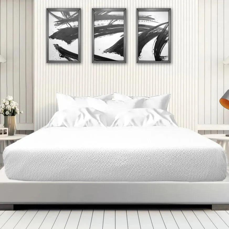 Jacquard Crinkle Weave 100% Polyester White Top Sheet 2 PK - PRHOMZ