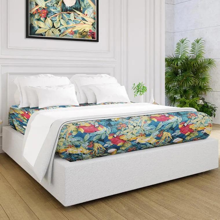 Quilted Tropical Print Bedspread 2 PK - PRHOMZ