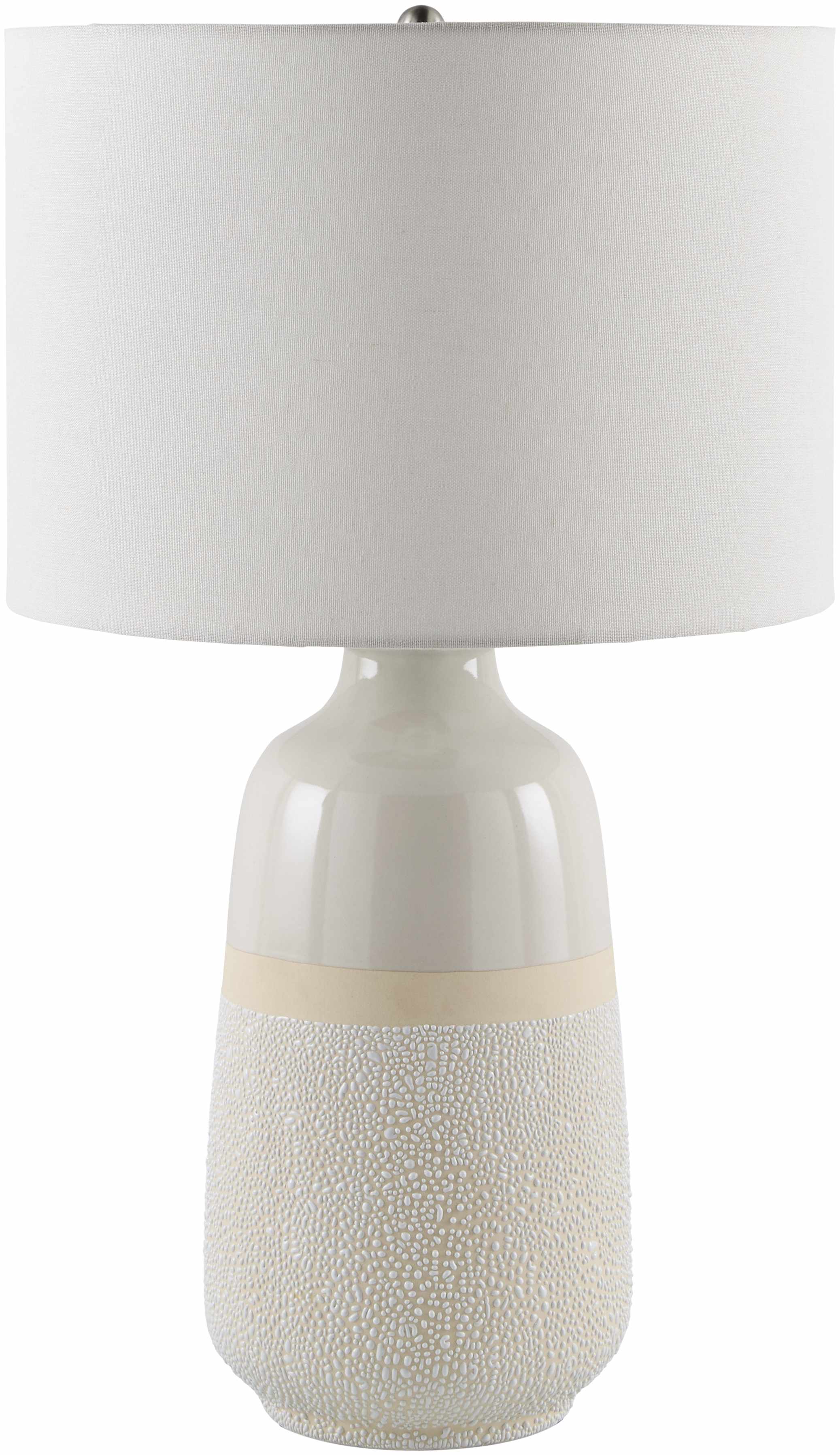 Dark Gray Bohemian Table Lamp with global details for bedside or console tables-0