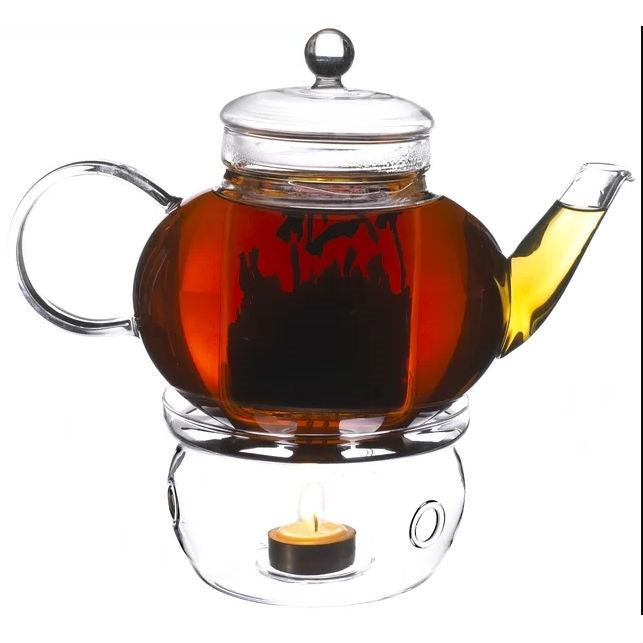 Borosilicate Glass 1.32 Quart Teapot with Removable Infuser - PRHOMZ