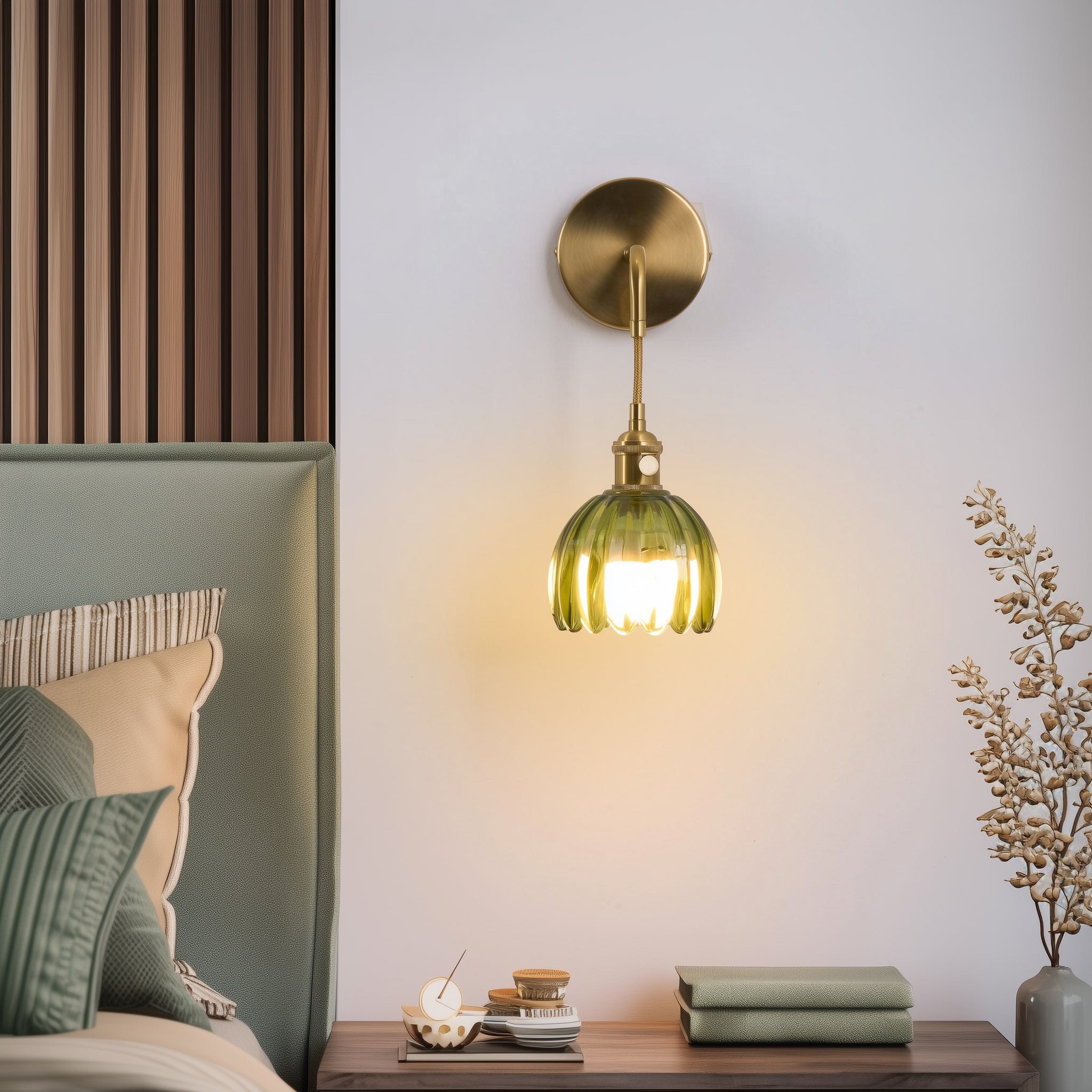 2-Pack Vintage Cordless Glass Wall Lamp with Rechargeable Light Bulbs-1