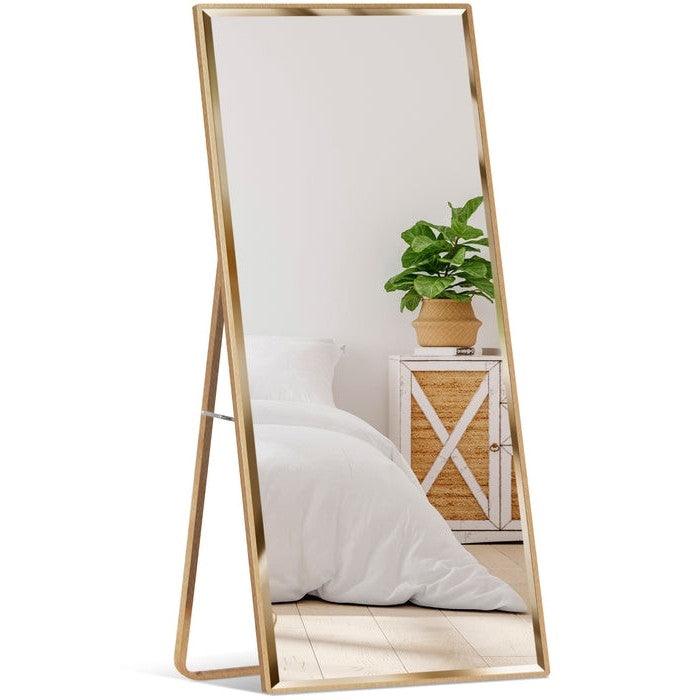 Gold Large Full Length Leaning Wall or Hanging Mirror - PRHOMZ