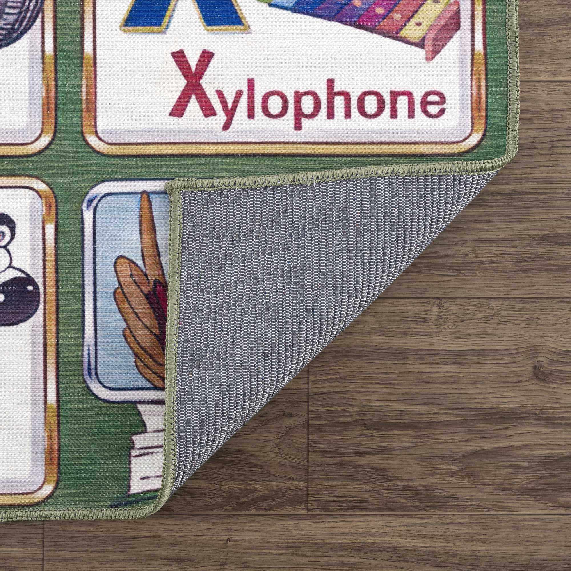 Osric Colorful Alphabet Washable Kids Rug - Clearance-3