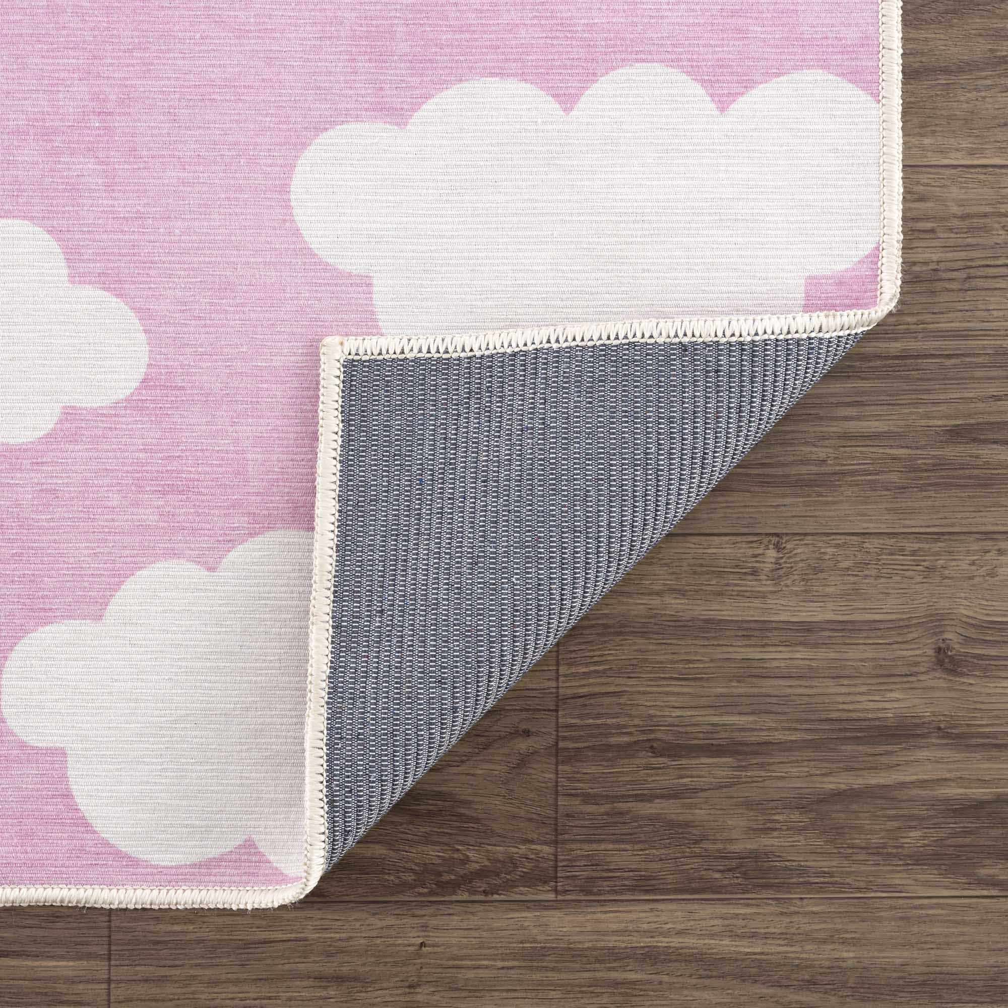 Nizar Pink Cloud Washable Kids Rug - Clearance-3