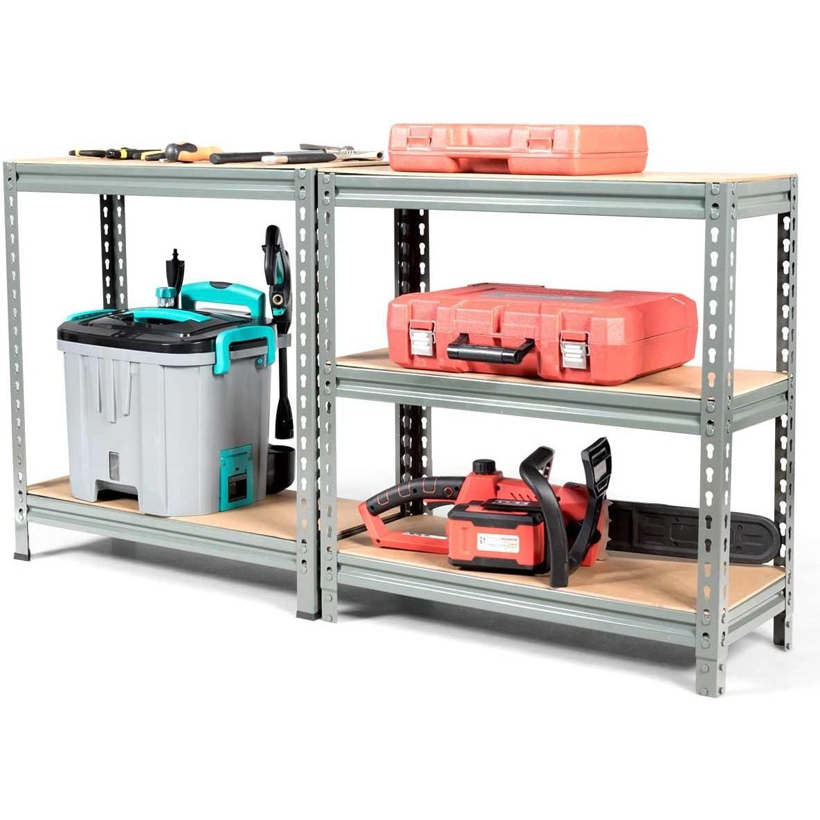 Heavy Duty 60 inch Adjustable 5-Shelf Metal Storage Rack in Gray - PRHOMZ