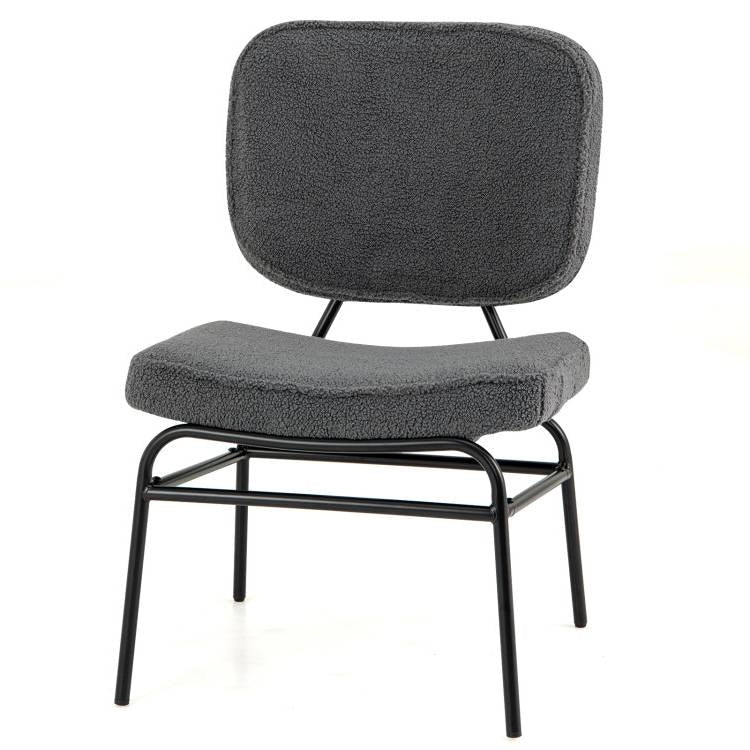 Modern Grey Upholstered Ergonomic Padded Accent Chair-0