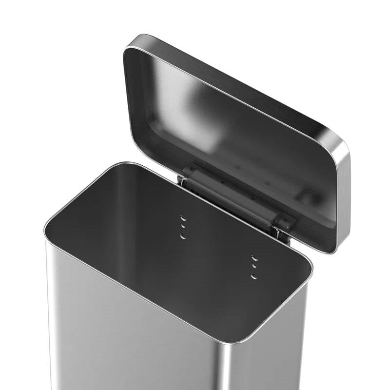 20-Gallon Sturdy Stainless Steel Kitchen Trash Can with Step-on Lid-1