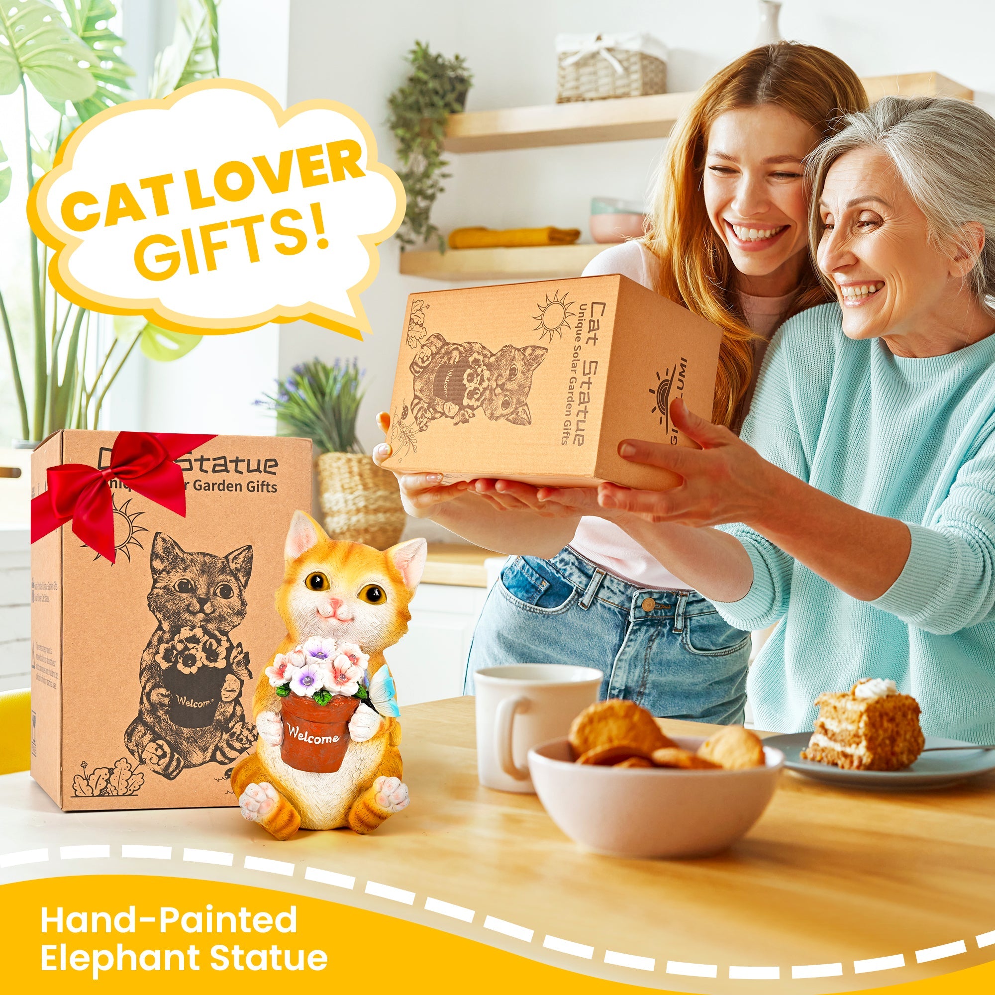 Gigalumi Solar Cat Garden Statue (1 Pack)-1