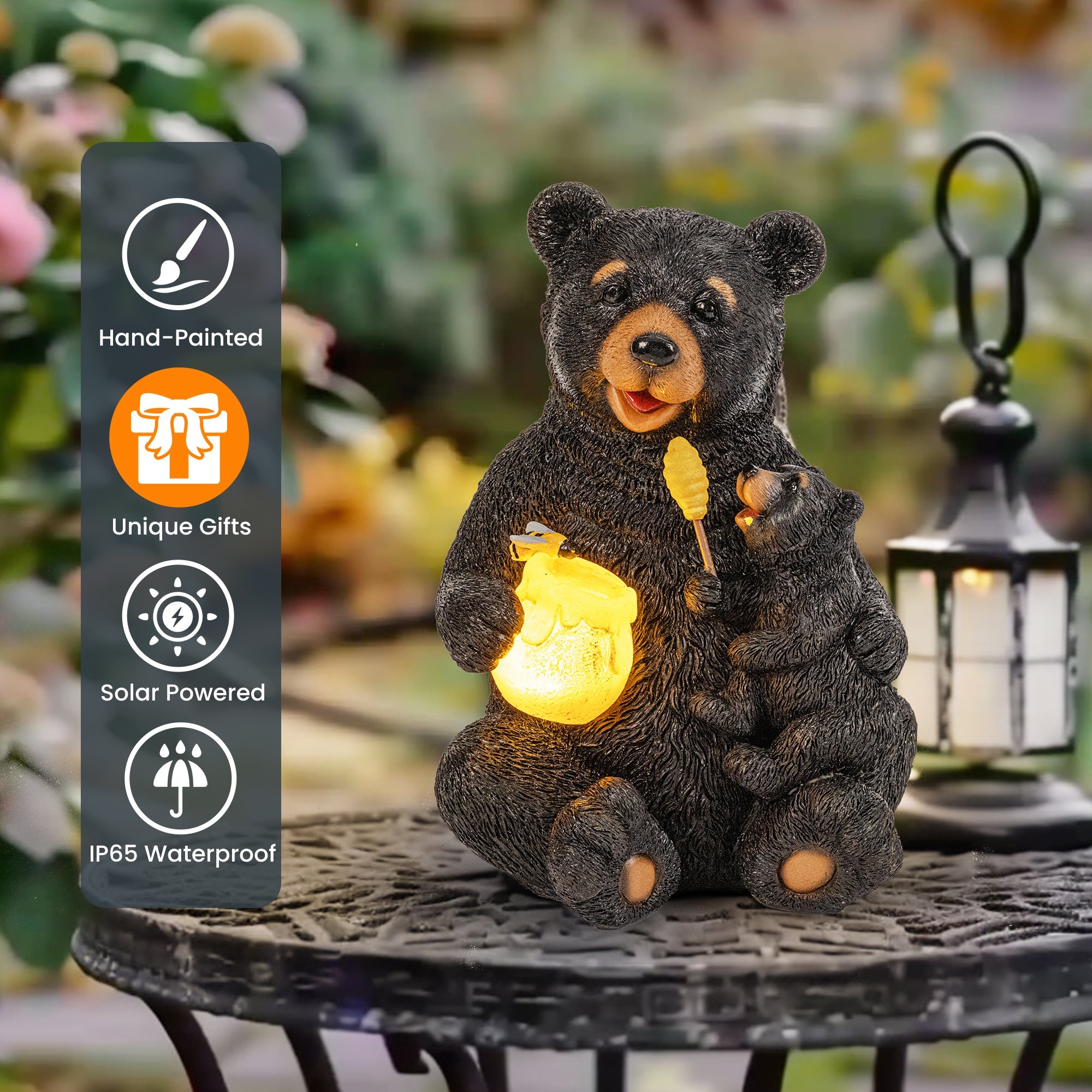 Gigalumi Solar Honey Bear Statue (1 Pack)-1