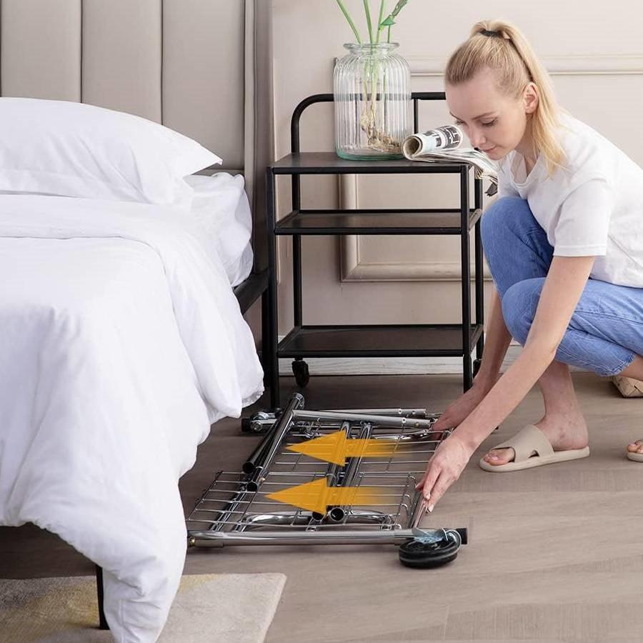 Heavy Duty Metal Clothing Garment Rack with Lockable Wheels - 450 lbs. Capacity - PRHOMZ