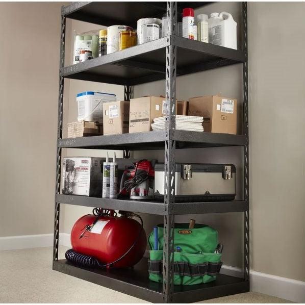 Heavy Duty 48-inch Wide 5-Shelf Metal Shelving Unit - PRHOMZ