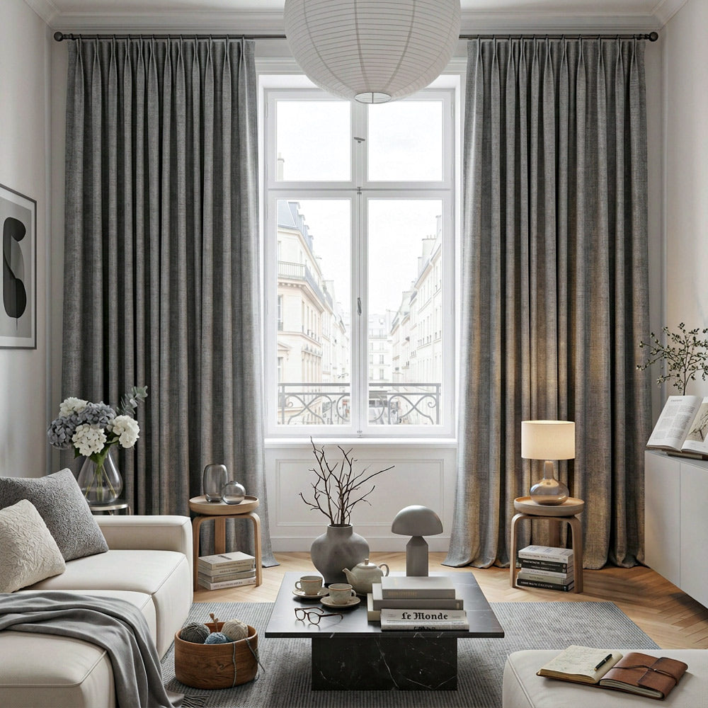 Gabriel 100% Blackout Linen Thermal Curtains