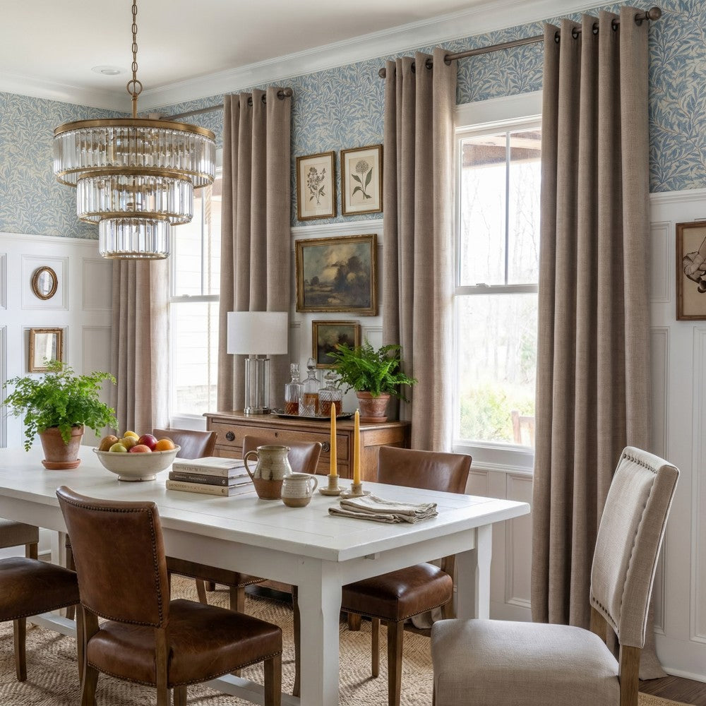 Gabriel 100% Blackout Linen Thermal Curtains