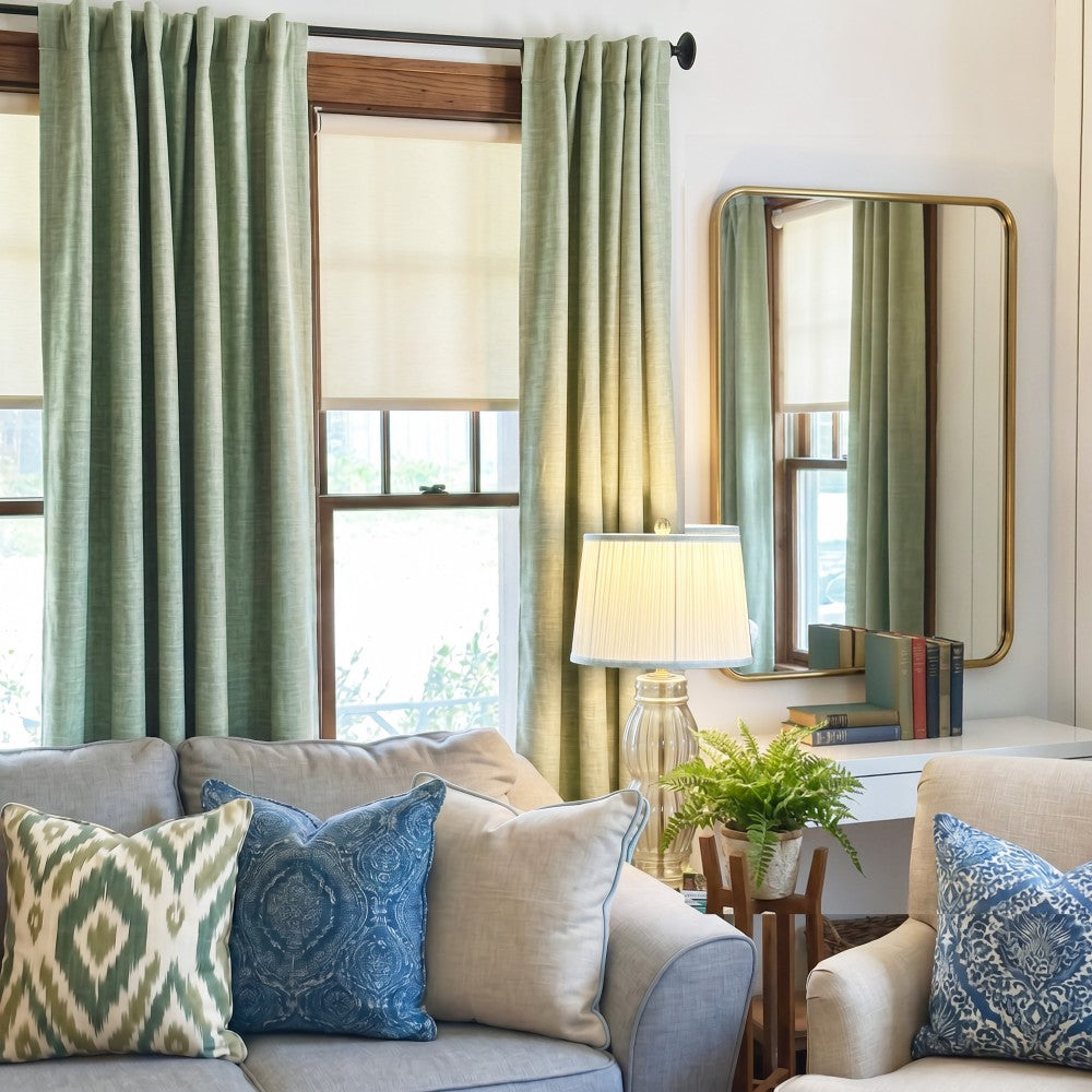 Gabriel 100% Blackout Linen Thermal Curtains