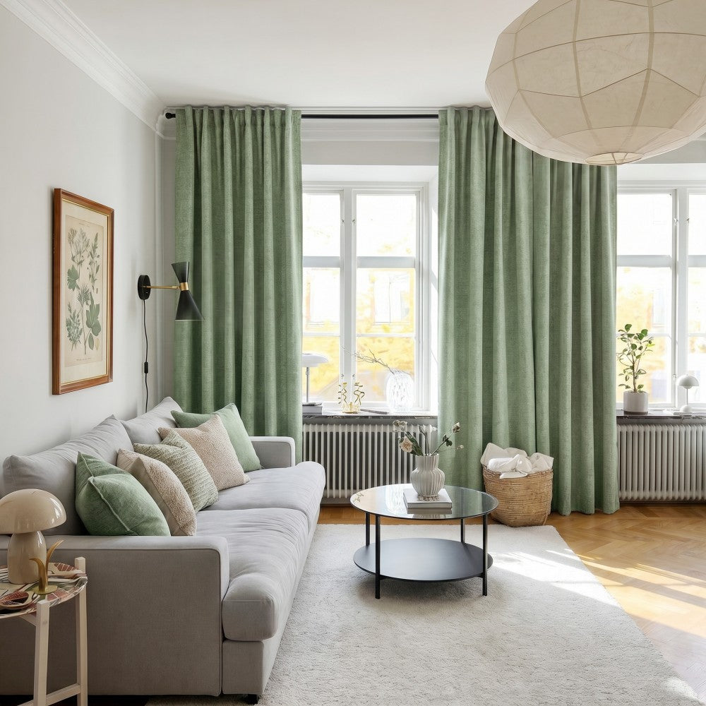 Gabriel 100% Blackout Linen Thermal Curtains