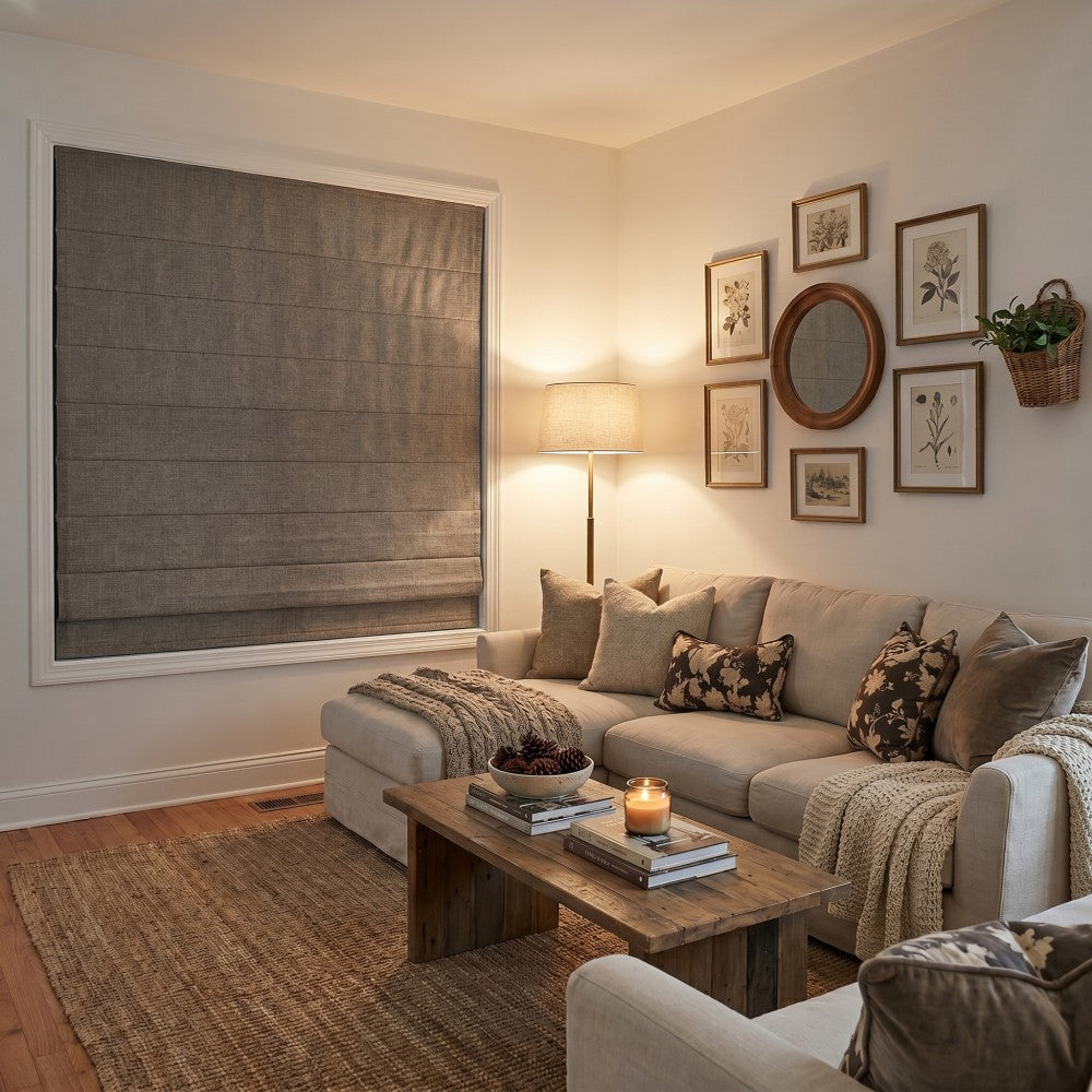 Gabriel Linen Blackout Roman Shade