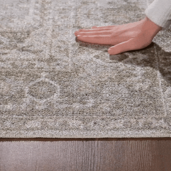 Gael Cream Washable Area Rug - PRHOMZ