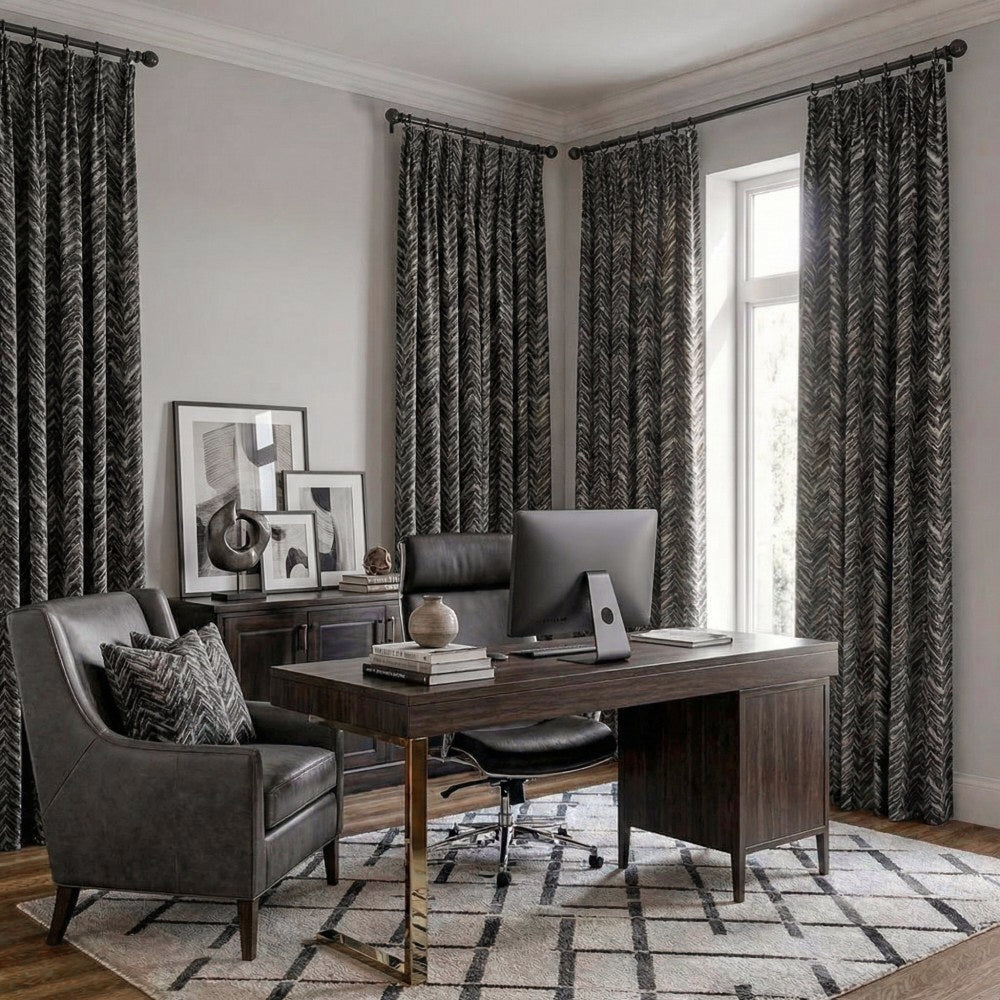 Gary Soft Herringbone Jacquard Curtains