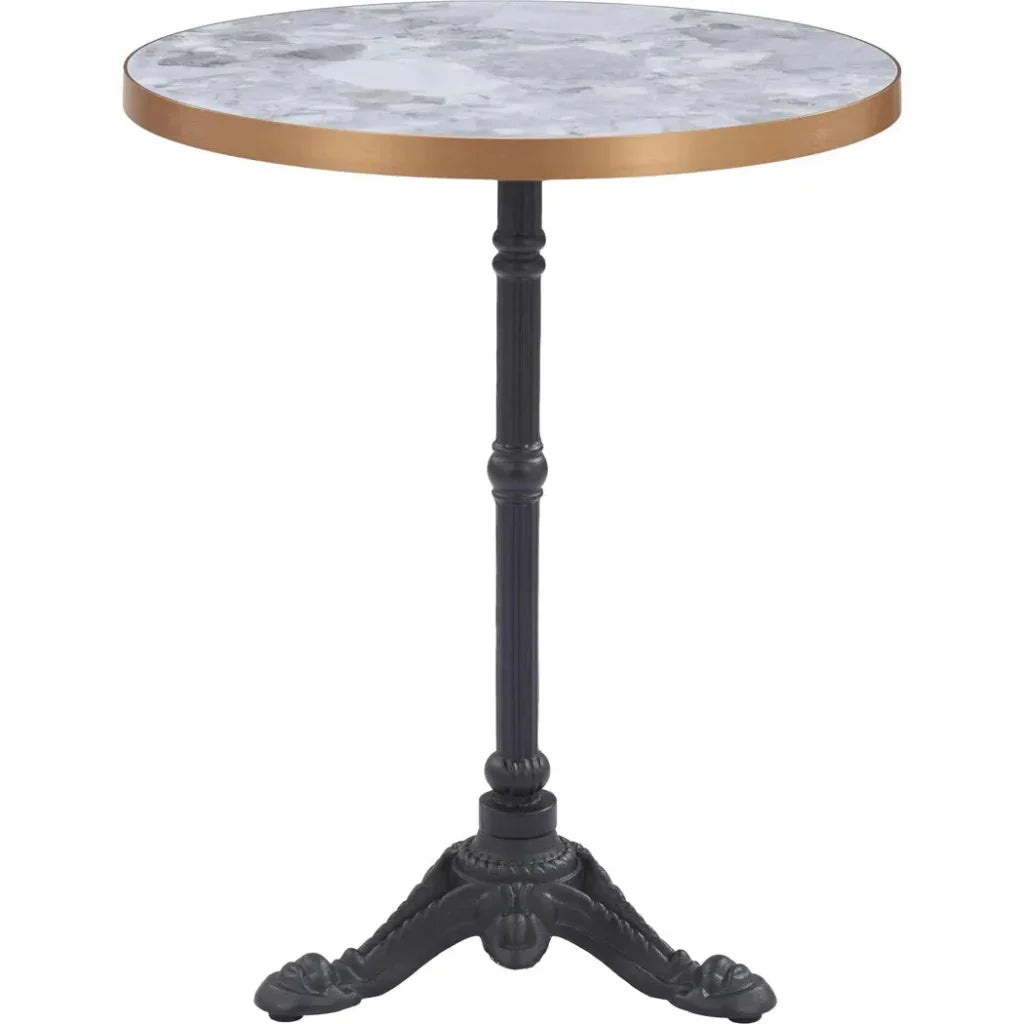 Gazebo Wood and Metal Round Dining Table
