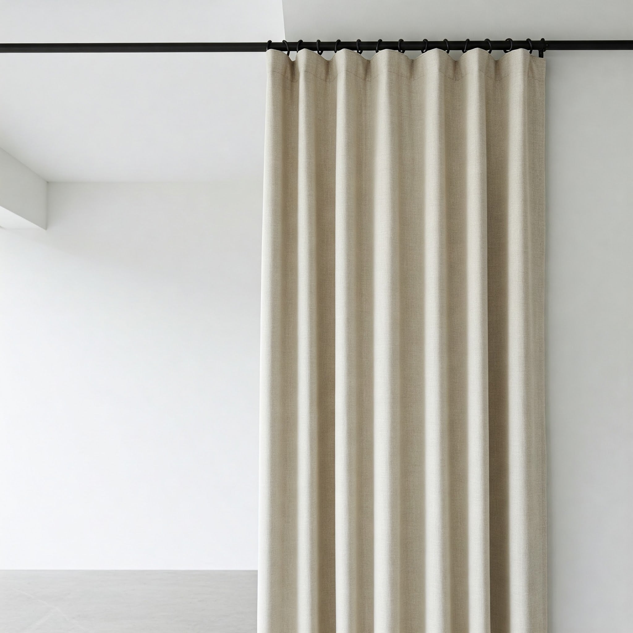 Natural Undyed 100% Pure Wool Blackout Curtains | Custom Made to Measure | Choice of Liners & Heading Styles-2