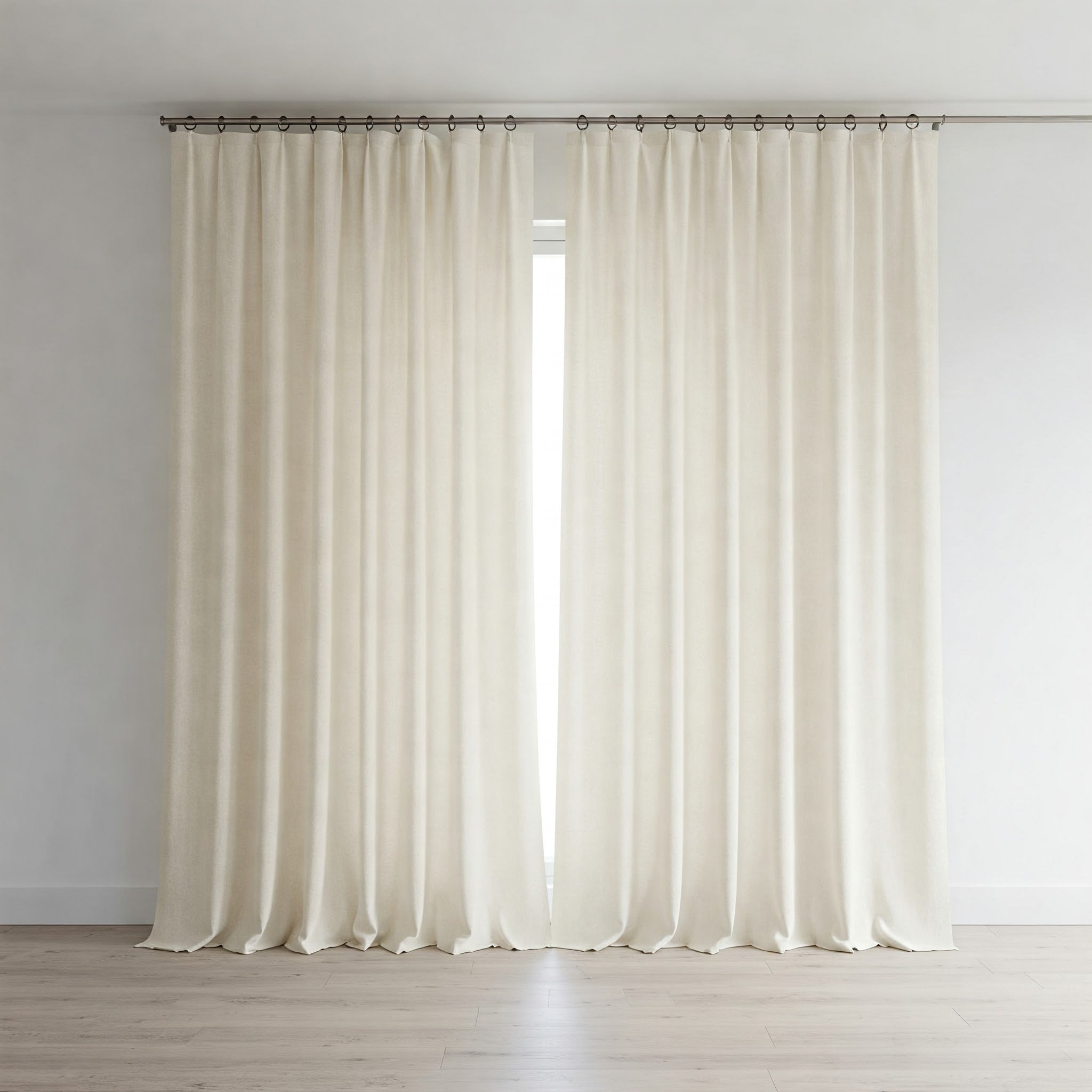 Natural Undyed 100% Pure Wool Blackout Curtains | Custom Made to Measure | Choice of Liners & Heading Styles-1