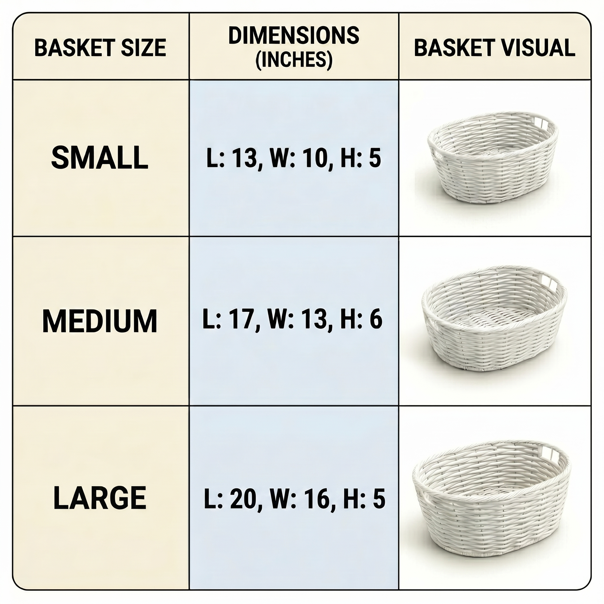 Multi-Purpose Nesting Rattan Basket 3-Piece Set