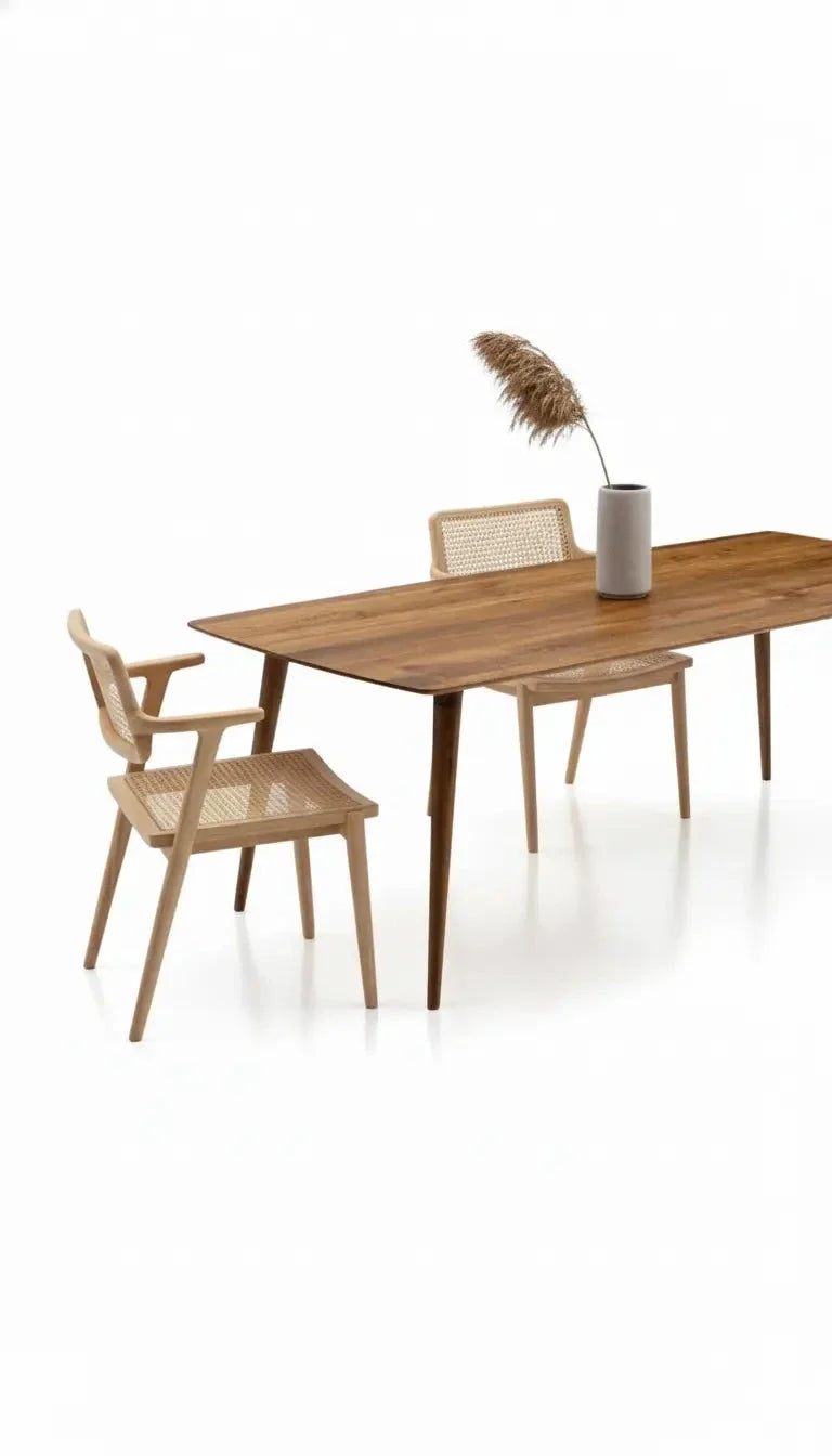 Edge Glued Hardwood Dining Table - Solid Kitchen Table