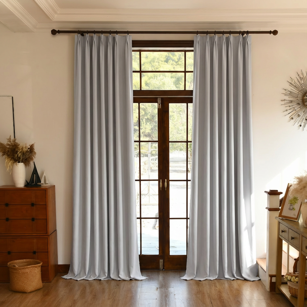 Custom Total Blackout Silk-Fiber Curtains-5