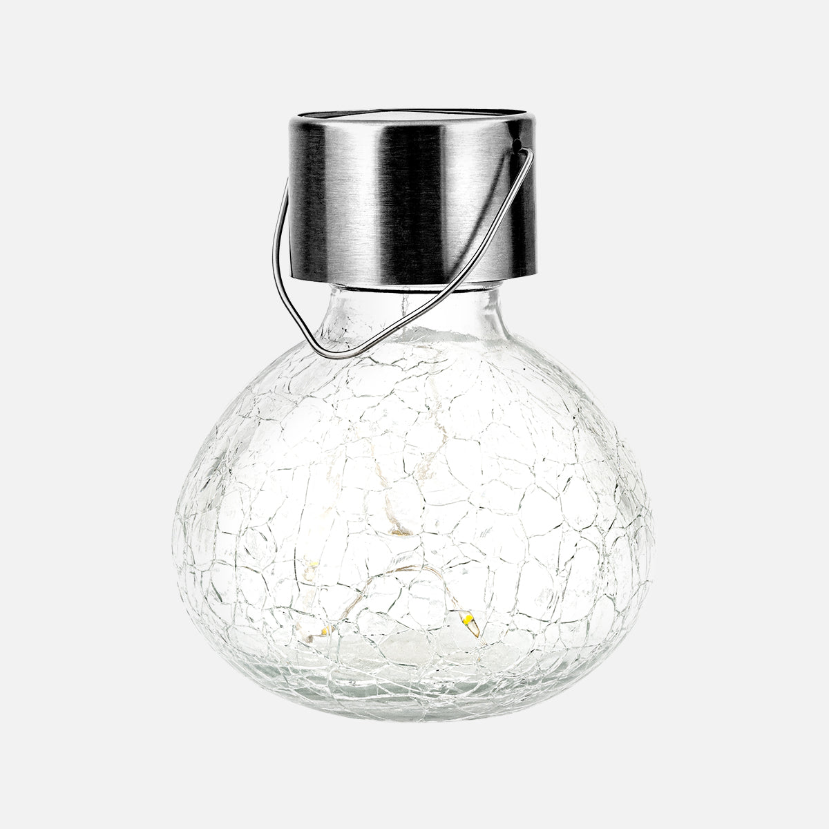 Gigalumi Crackle Glass Outdoor Hanging Lanterns Set (4 Pack)-0