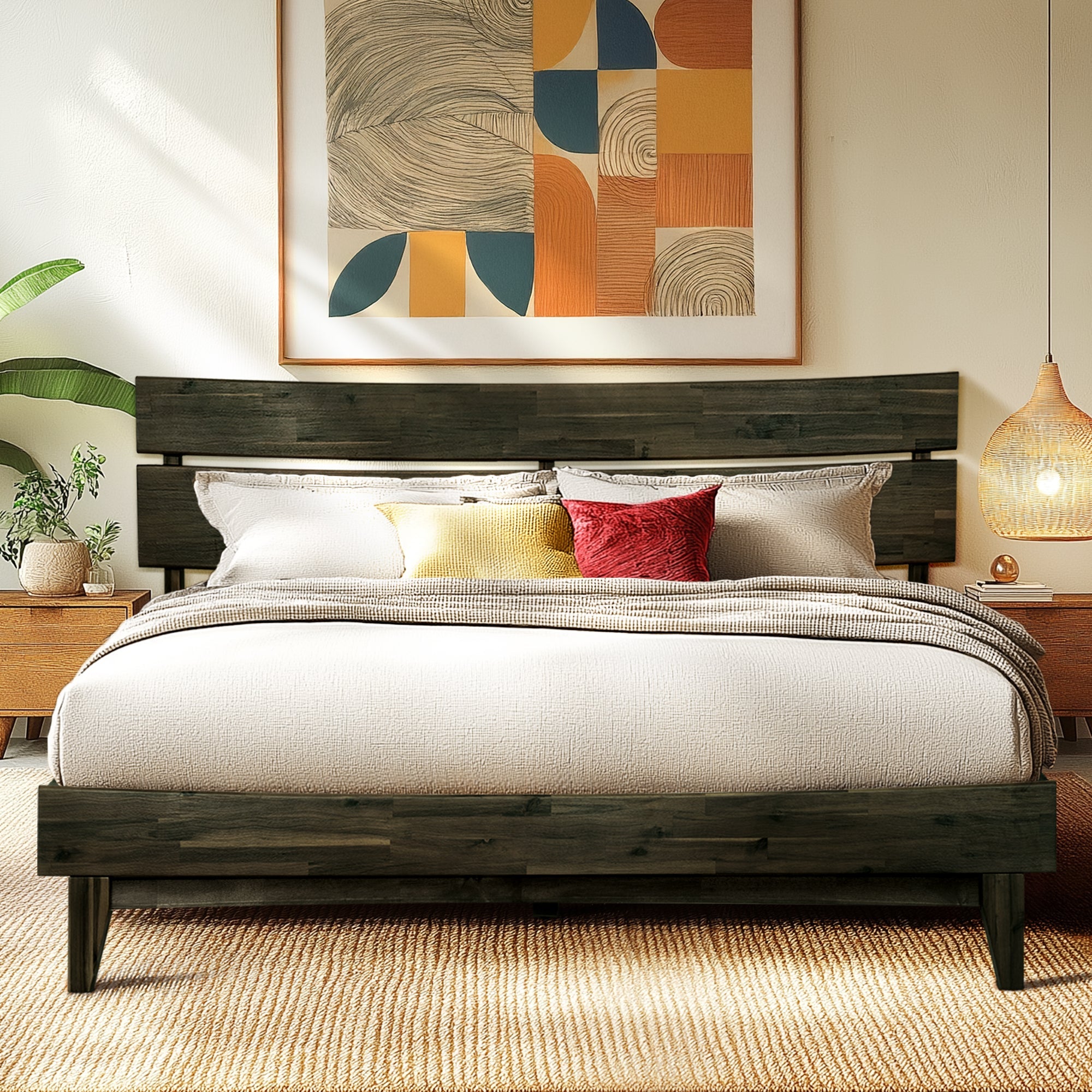 Aurora Solid Wood Bed Frame