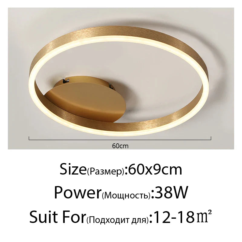 DecorBites™ Chandeliers Round Ring Ceiling Lights